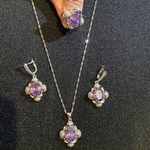 Three pieces set 925 sterling silver